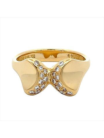Tiffany & Co. Tiffany &amp; Co. Butterfly Ring with Diamond, Approx. 18K Yellow Gold, 6.1g, by Elsa Peretti, for Women (view 2)