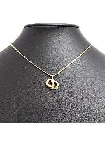Christian Dior Christian Dior CD logo necklace, gold (GP) (view 2)