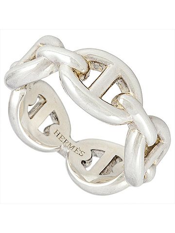 Hermès Hermes Hermès Chaine d'Ancre Enchaine PM Ring #49, SV925, 5.7g (view 2)