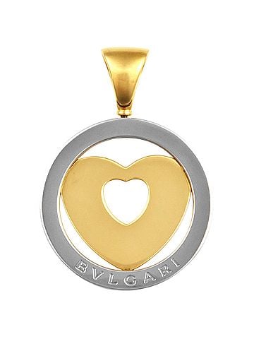 Bvlgari Bulgari BVLGARI Tondo Heart Pendant Top YG x SSg 18K (view 1)