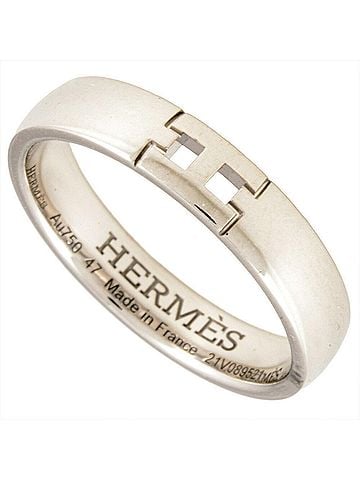 Hermès Hermes Hermès Ever Hercules Ring #47 18KWG 3.2g White Gold Women's (view 2)