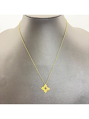 Tiffany & Co. Tiffany &amp; Co. Bow Ribbon Square Necklace, 18K Yellow Gold, 4.6g, Women's. (view 2)