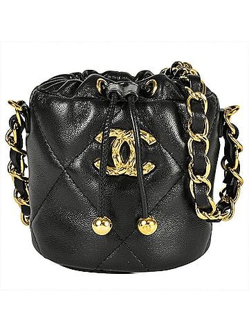 Chanel CHANEL Matelasse Mini Chain Pouch Shoulder Bag, Lambskin, Black, AP2330, 8-digit Coco Mark (view 2)