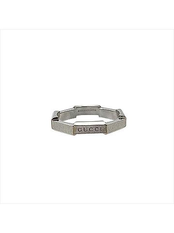 Gucci Gucci Link to Love Ring, Size #18, 18K White Gold, 5.5g, Men's (view 2)