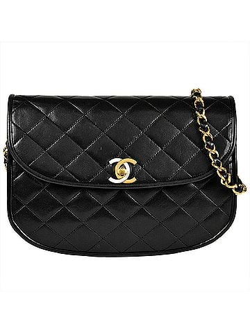 Chanel CHANEL Matelasse Chain Shoulder Bag Leather Black and Gold x Paris Exclusive Women's (view 2)