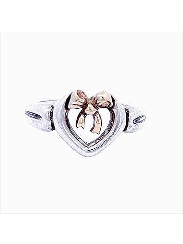 Tiffany & Co. Tiffany &amp; Co. Heart Ribbon Ring, approximately 3.2g, SV925 sterling silver, 18K yellow gold. (view 2)