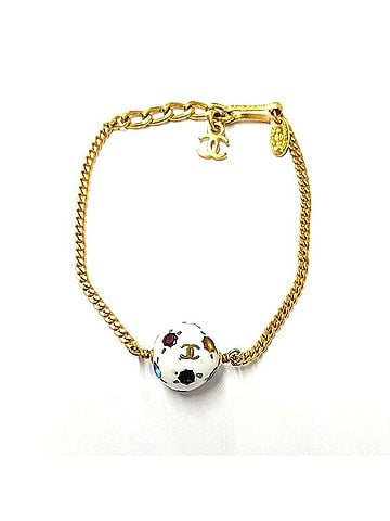 Chanel Chanel CHANEL Soccer Ball Multi-Stone Coco Mark Bracelet Metal g 98P Gold (view 1)