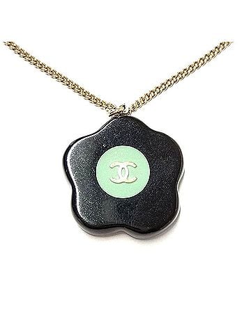 Chanel Chanel CHANEL 08C Camellia Coco Mark Necklace Metal G Rhinestone Gold (view 2)