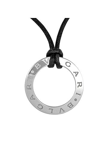 Bvlgari BVLGARI Bulgari Necklace 65cm 18KWG 14.7g Logo Circle Choker White Gold (view 1)