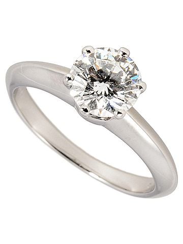 Tiffany & Co. Tiffany &amp; Co. Solitaire Ring with Diamond, Approximately 3.2g, Platinum, Pt950, Women's (view 1)