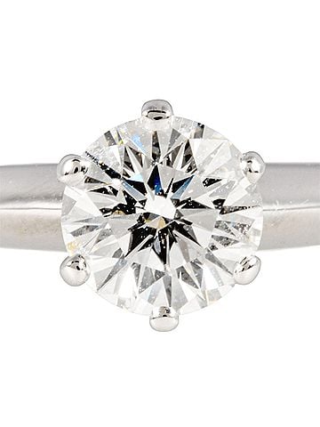 Tiffany & Co. Tiffany &amp; Co. Solitaire Ring with Diamond, Approximately 3.2g, Platinum, Pt950, Women's (view 2)