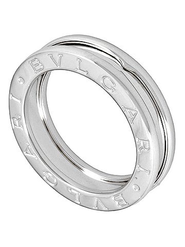 Bvlgari BVLGARI B.zero1 1-Band Ring, #48, 18KWG, 6.3g, White Gold, Women's (view 1)