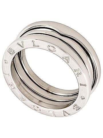 Bvlgari BVLGARI B-zero1 2-Band Ring, #53, 18K White Gold, 8.6g (view 1)
