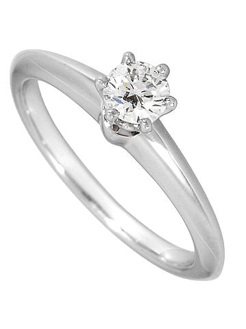 Tiffany & Co. Tiffany &amp; Co. Solitaire Ring with 0.21ct Diamond, Approximately 3.9g, Platinum, Pt950, G IF 3EX, Women's (view 1)