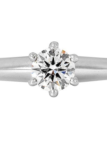 Tiffany & Co. Tiffany &amp; Co. Solitaire Ring with 0.21ct Diamond, Approximately 3.9g, Platinum, Pt950, G IF 3EX, Women's (view 2)