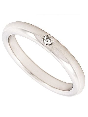 Tiffany & Co. Tiffany &amp; Co. Stacking Band Ring with Diamonds, Platinum 950, 5.0g (view 1)