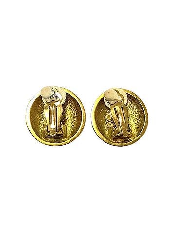 Chanel Chanel Coco Mark Round Circle Earrings 95C GPg Gold (view 2)