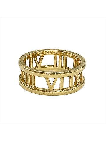Tiffany & Co. Tiffany &amp; Co. Open Atlas Ring, approximately 18K Yellow Gold, 5.1g, Women's. (view 2)