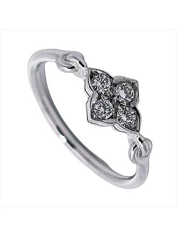 Cartier Cartier Hindu 4P Diamond Ring, Size #47, 18K White Gold, 1.8g (view 1)