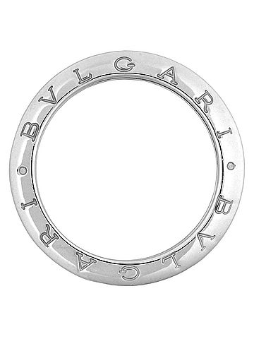 Bvlgari BVLGARI B.zero1 1-Band Ring, #60, 18KWG, 8.5g, White Gold, Women's (view 2)