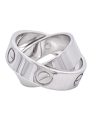 Cartier Cartier Secret Love Ring, Size #50, 18K White Gold, 10.7g, Women's Ring (view 2)