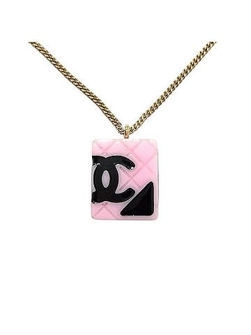 Chanel Chanel Cambon Line 05C Coco Mark Necklace GPg Pink (view 1)