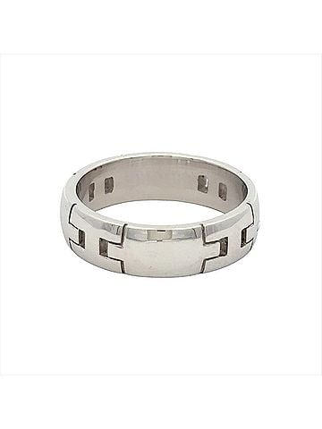 Hermès Hermes Hercules Ring, Size #52, 18K White Gold, 6.3g, Women's (view 2)