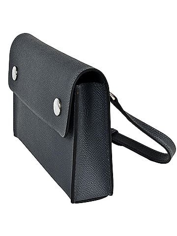 Hermès Hermes Hermès Nap to Go Shoulder Bag, Epsom Leather, Double Stamp, Dark Blue-Gray, Silver Hardware, Pochette (view 2)