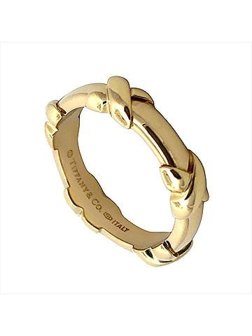 Tiffany & Co. Tiffany &amp; Co. Signature Cross Ring, approx. 18K Yellow Gold, 5.5g, Women's Ring (view 1)
