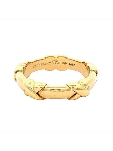 Tiffany & Co. Tiffany &amp; Co. Signature Cross Ring, approx. 18K Yellow Gold, 5.5g, Women's Ring (view 2)