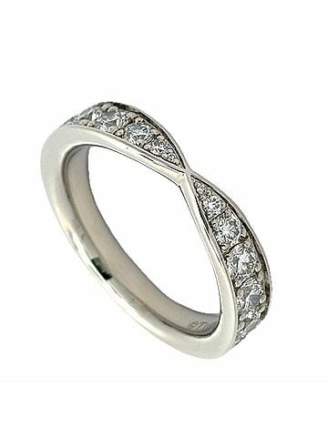 Tiffany & Co. Tiffany &amp; Co. Harmony Band Ring, Diamond 1.01ct, Approx. 1 inch, Pt950 Platinum, 7.3g, Women's Ring (view 1)