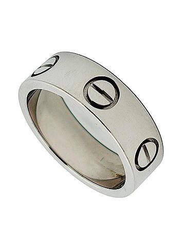 Cartier Cartier Love Ring Classic Model Ring, Size #49, 18KWG, 6.8g, White Gold, Approx. Women's (view 1)