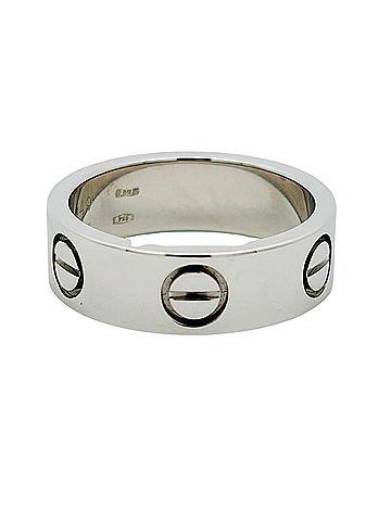 Cartier Cartier Love Ring Classic Model Ring, Size #49, 18KWG, 6.8g, White Gold, Approx. Women's (view 2)
