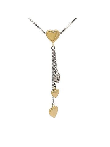 Tiffany & Co. Tiffany &amp; Co. Multi Heart Drop Necklace, 18KWG (6.4g), 18KYG (White Gold/Yellow Gold Combination), Women's. (view 1)