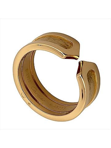 Cartier Cartier C2 Ring, Size #50, 18K Yellow Gold, 7.4g, Men's/Women's. (view 1)
