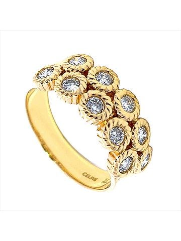 Céline Celine CELINE 10P Diamond Ring, 0.55ct Diamonds, Approx. 18K Yellow Gold, 6.4g, Gold (view 1)