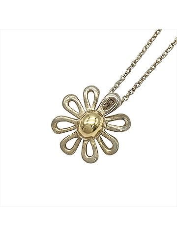 Tiffany & Co. Tiffany &amp; Co. Flower Daisy Necklace, SV925 (2.8g), 750 Silver, Elsa Peretti, Women's. (view 2)