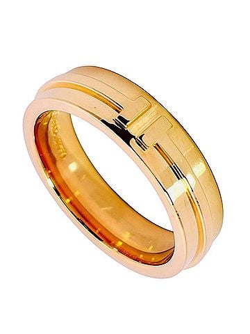 Tiffany & Co. Tiffany &amp; Co. T Wide Ring, approximately 18K Yellow Gold (11.0g), for women. (view 1)