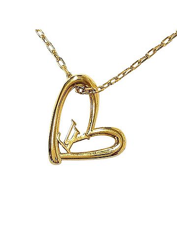 Louis Vuitton Louis Vuitton Collier Heart Falling in Love Necklace GPg Gold M00465 (view 2)