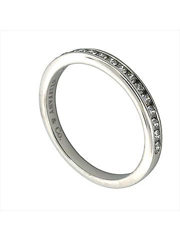 Tiffany & Co. Tiffany &amp; Co. Half Eternity Ring, Diamond Approx. 2.6g, Platinum 950, 2mm Circle Design, Women's. (view 1)
