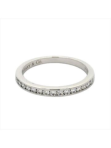 Tiffany & Co. Tiffany &amp; Co. Half Eternity Ring, Diamond Approx. 2.6g, Platinum 950, 2mm Circle Design, Women's. (view 2)