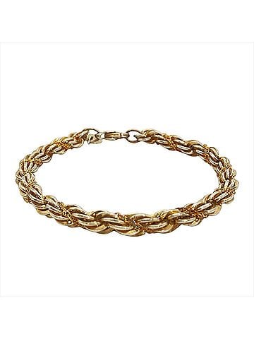 Tiffany & Co. Tiffany &amp; Co. Twist Chain Bracelet, SV925, 20.1g, 750 Silver Combination, Yellow Gold (view 2)
