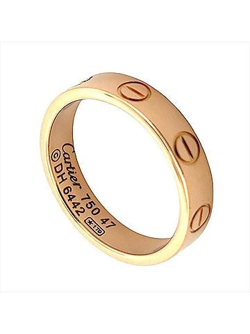Cartier Cartier Mini Love Ring, Size #47, 18K Pink Gold, 3.4g (view 1)