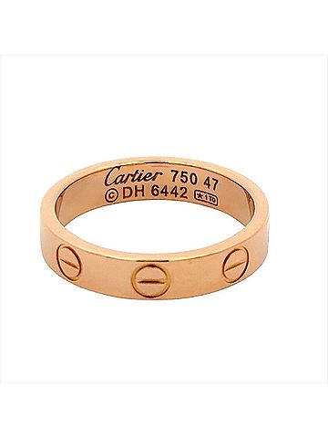 Cartier Cartier Mini Love Ring, Size #47, 18K Pink Gold, 3.4g (view 2)