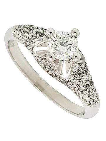 Bvlgari Bvlgari Bulgari Corona Solitaire Ring, 0.30ct Diamond, Approx. 4.2g, Platinum 950, E IF VG, Women's. (view 1)