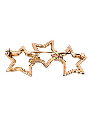 Tiffany & Co. Tiffany &amp; Co. Triple Star Brooch, 18K Yellow Gold, 13.4g, Women's. (view 2)