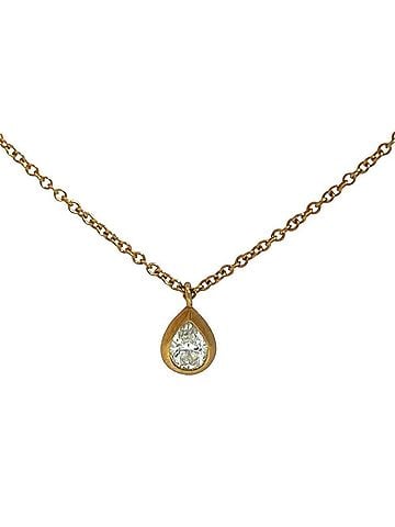 Tiffany & Co. Tiffany &amp; Co. By the Yard Necklace, Diamond, 18K Yellow Gold, 2.0g, Pear Shape, Women's. (view 1)