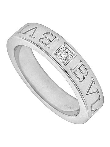 Bvlgari Bvlgari Bulgari B.zero1 Essential Band Ring, Diamond Approx. 18K White Gold, 6.0g, Women's (view 1)