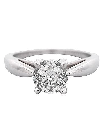 Van Cleef & Arpels Van Cleef &amp; Arpels Bonheur Solitaire Ring, Diamond 0.30ct, Platinum 950, 3.5g, E VVS1, 3EX, Women's. (view 2)