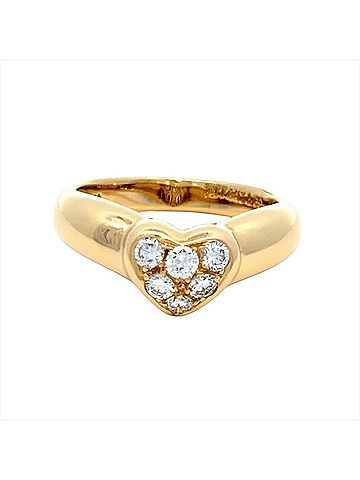 Tiffany & Co. Tiffany &amp; Co. Friendship Heart Pavé Ring, Diamond Approx. 18K Yellow Gold (4.2g), Women's (view 2)